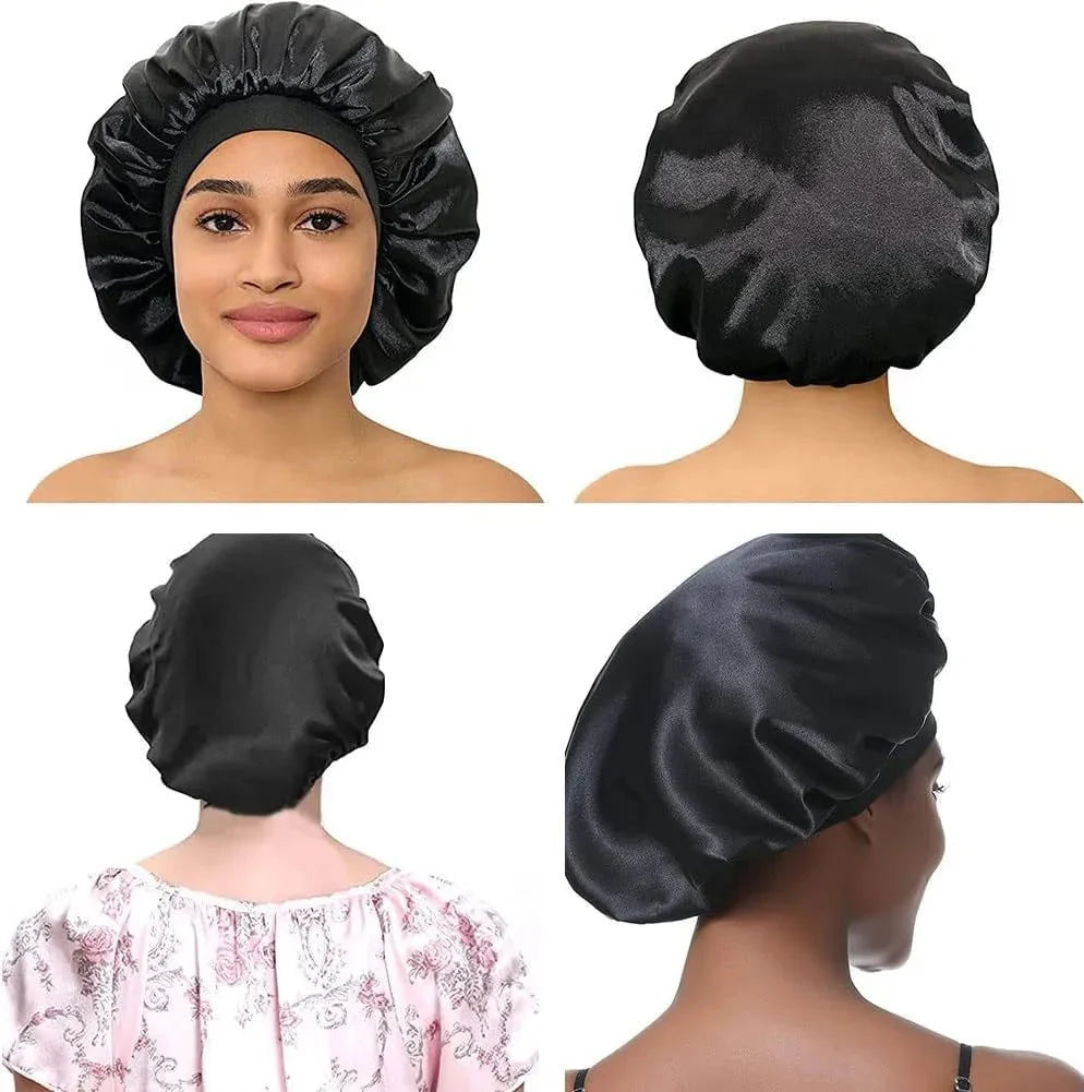 Women’s Satin Sleep Bonnet – Silk Hair Bonnet Wide Band